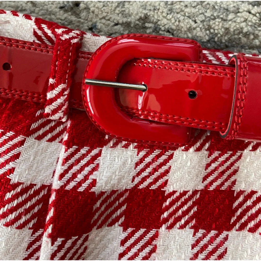 Vintage 80's red and white gingham skirt - Picture 5 of 8